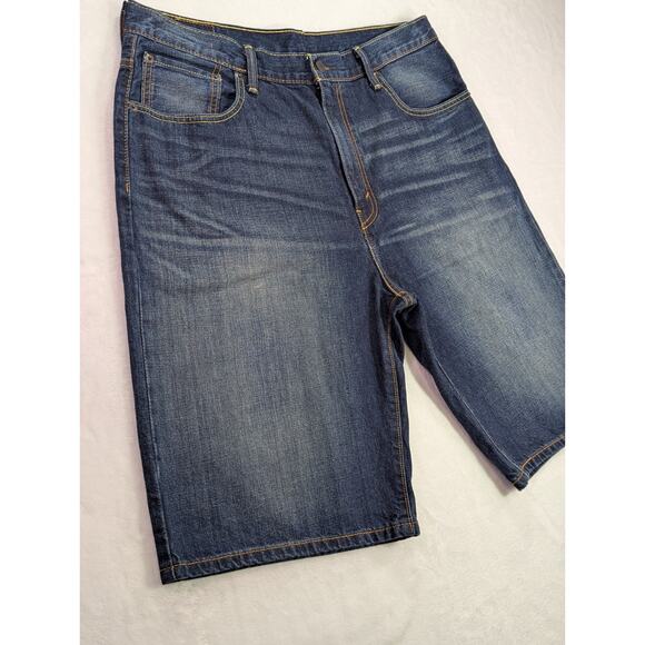 Levi's 569 Loose Straight Denim Shorts 38W 12L (Labeled 36W) 100% Cotton - Picture 3 of 13